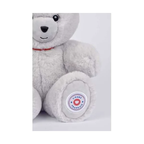 Peluche petit ours gris perle L'ours français 25 cm