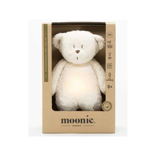 Peluche veilleuse musicale ourson Blanc polaire - Moonie