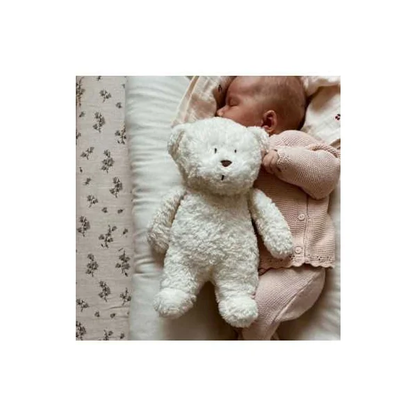 Peluche veilleuse musicale ourson Blanc polaire - Moonie