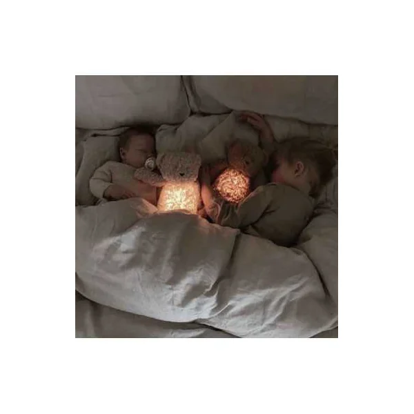 Peluche veilleuse musicale ourson Blanc polaire - Moonie