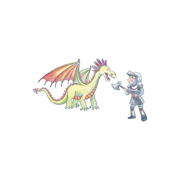 Personnages à tamponner Chevaliers et Dragons - CréaLign'