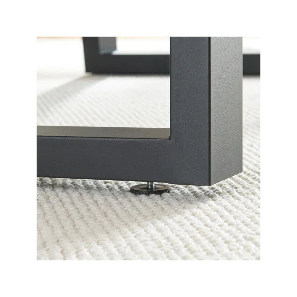 Pieds de Table Acier 75 x 72 cm Noir Moderne
