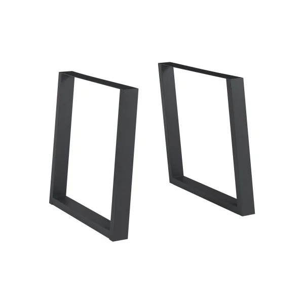 Pieds de Table Acier 75 x 72 cm Noir Moderne