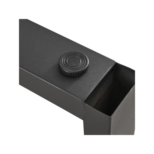 Pieds de Table Acier 75 x 72 cm Noir Moderne