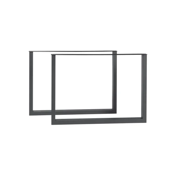 Pieds de Table Acier 90 x 72 cm Noir