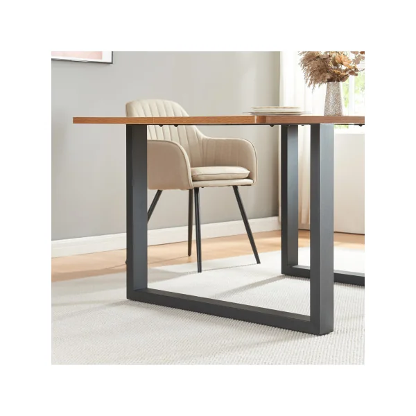 Pieds de Table Acier 90 x 72 cm Noir