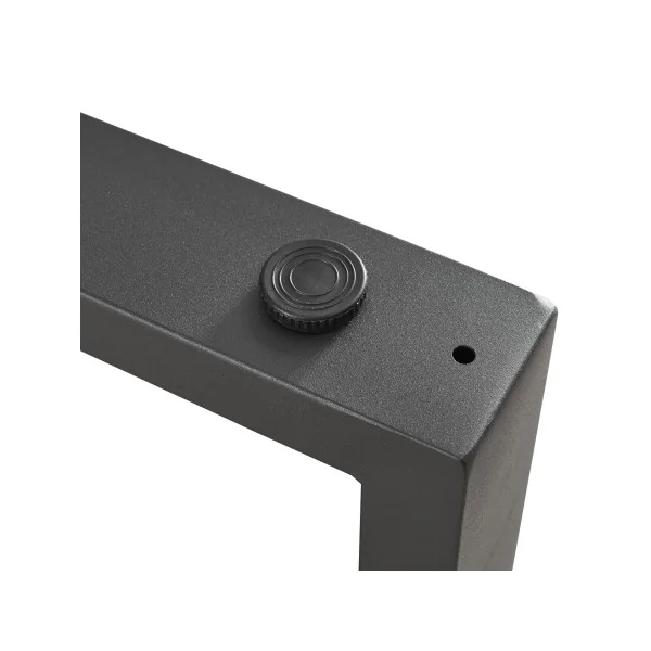 Pieds de Table Acier 90 x 72 cm Noir