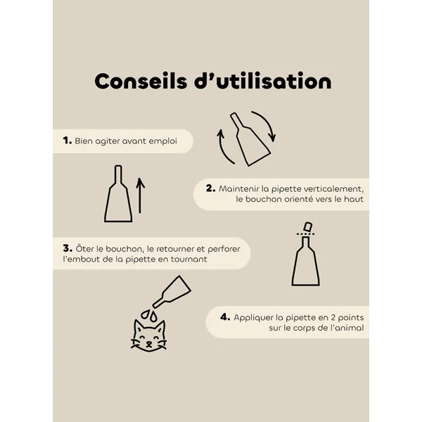 Pipettes insectifuges Bio - Chat et Chaton - 3+1 offerte