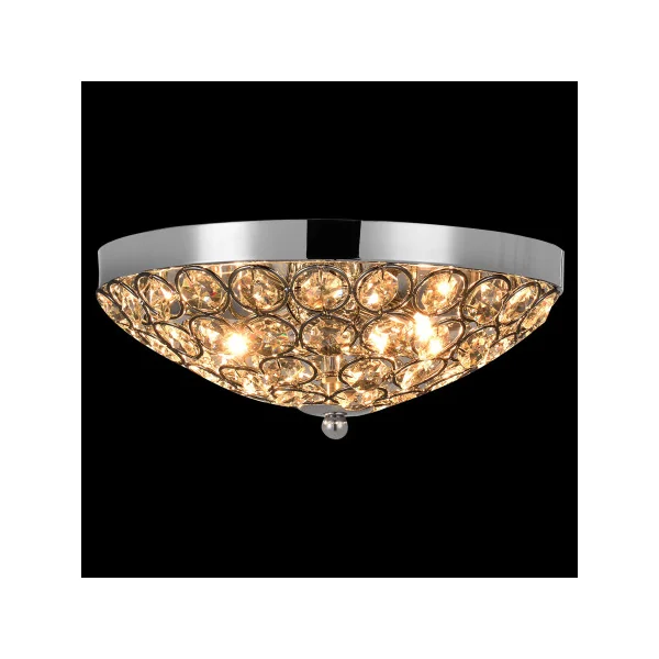 Plafonnier Design avec Cristaux, Diamètre 30 cm