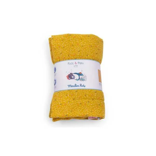Plaid jaune Puce & Pilou - Moulin Roty