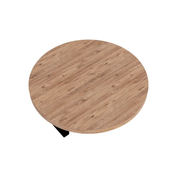 Plateau d'Accoudoir de Canapé Effet Bois Ø 34 cm