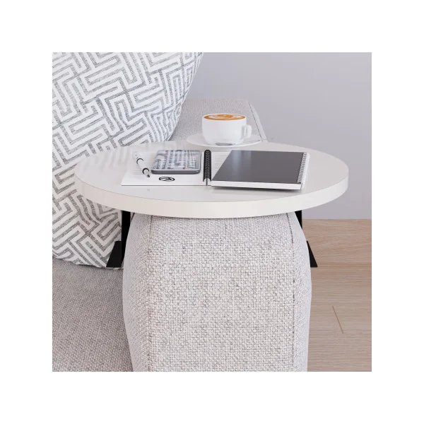 Plateau d'Accoudoir de Canapé Ø 34 cm Crème