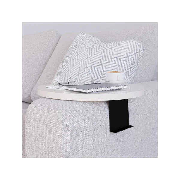 Plateau d'Accoudoir de Canapé Ø 34 cm Crème