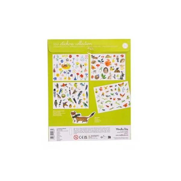Pochette stickers Le botaniste Le Jardin du Moulin - Moulin Roty