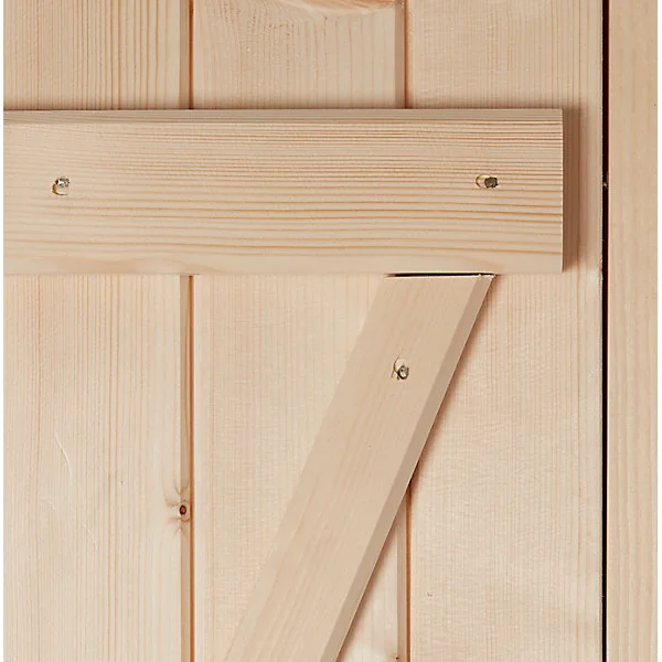 Porte de service bois 90 x h.200 cm poussant droit