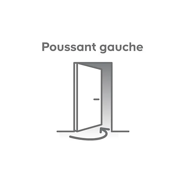 Porte de service pvc pleine Servicio 80 x h.205 poussant gauche