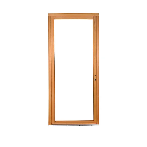 Porte fenêtre bois 1 vantail GoodHome - l.80 x h.205 cm, tirant droit