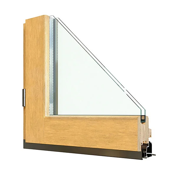 Porte fenêtre bois 1 vantail l.80 x H.215 cm tirant droit GoodHome