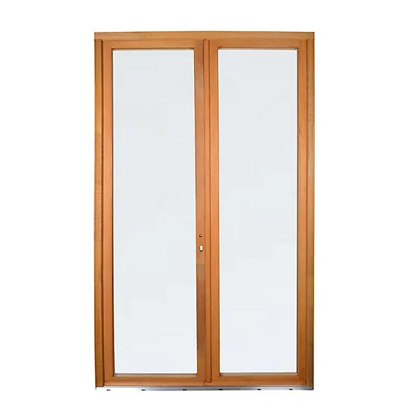 Porte fenêtre bois 2 vantaux l.140 x H.215 cm tirant droit GoodHome