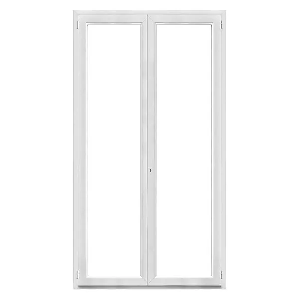 Porte fenêtre PVC 2 vantaux GoodHome blanc - l.120 x h.205 cm, tirant droit