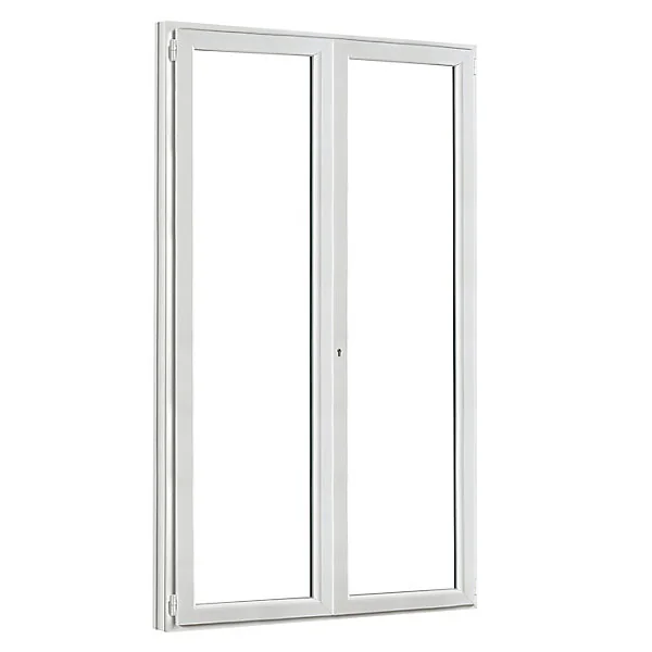 Porte fenêtre PVC 2 vantaux GoodHome blanc - l.120 x h.205 cm, tirant droit