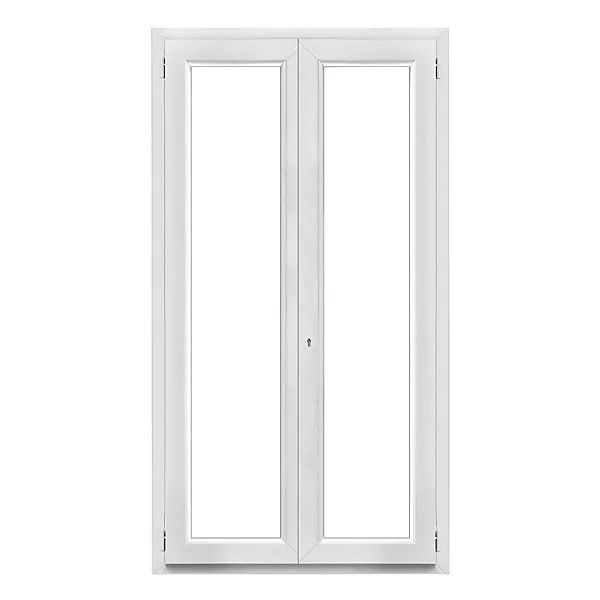 Porte fenêtre PVC 2 vantaux GoodHome blanc - l.120 x h.215 cm, tirant droit