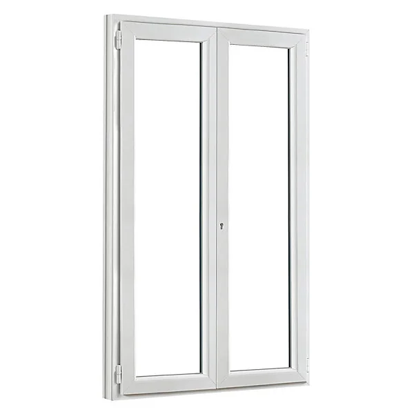 Porte fenêtre PVC 2 vantaux GoodHome blanc - l.120 x h.215 cm, tirant droit
