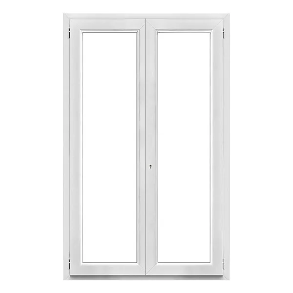 Porte fenêtre PVC 2 vantaux GoodHome blanc - l.140 x h.215 cm, tirant droit