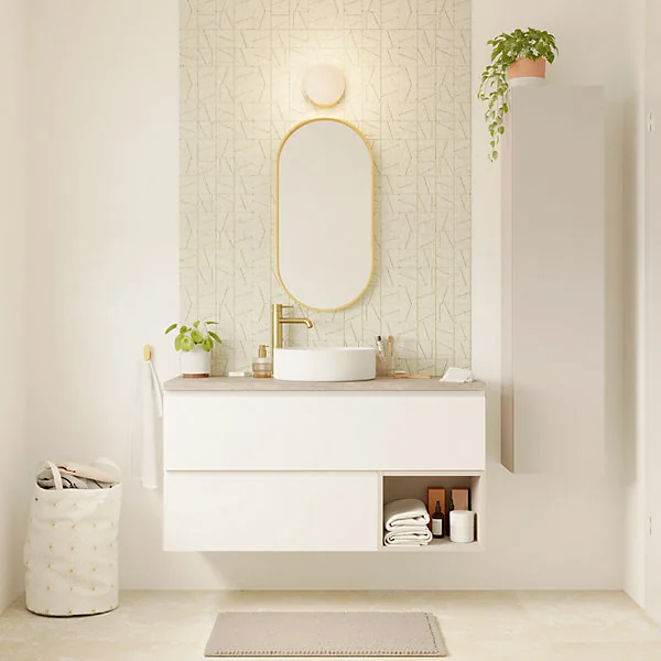 Porte savon Aetna blanc et noir GoodHome