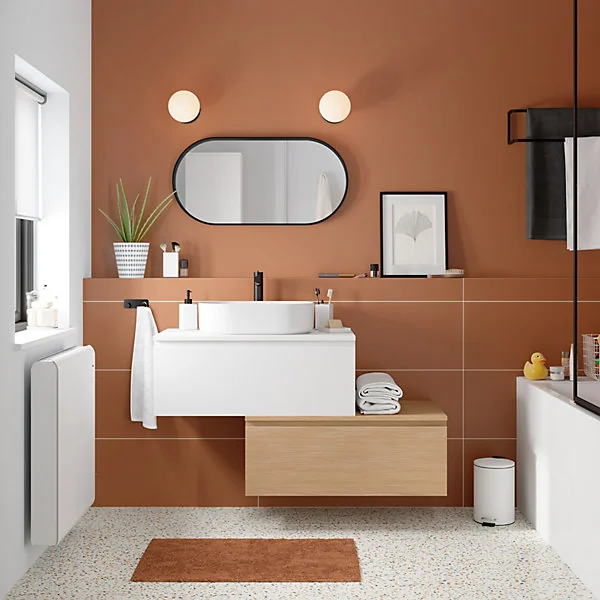 Porte savon Aetna blanc et noir GoodHome