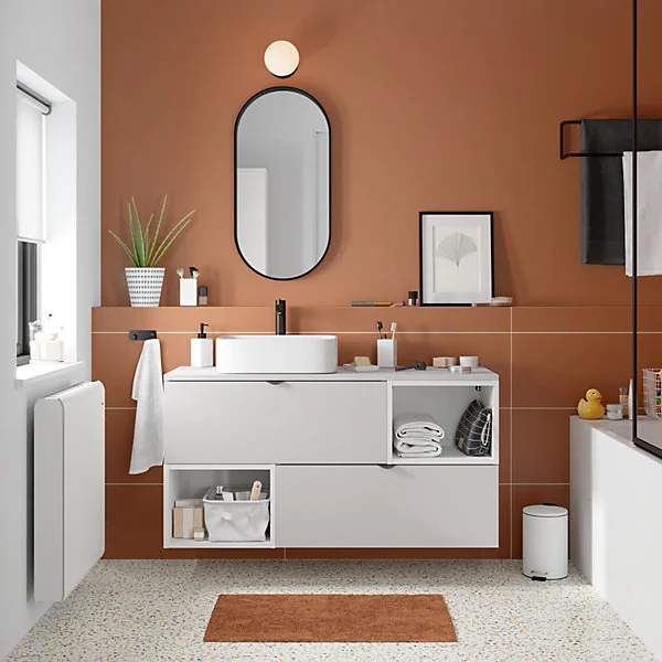 Porte savon Aetna blanc et noir GoodHome