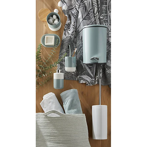 Porte savon Koros blanc et vert/gris GoodHome