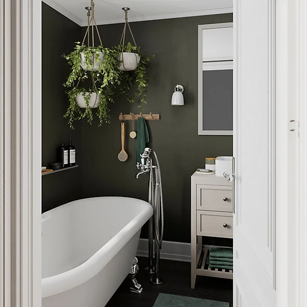Porte savon Koros blanc et vert/gris GoodHome