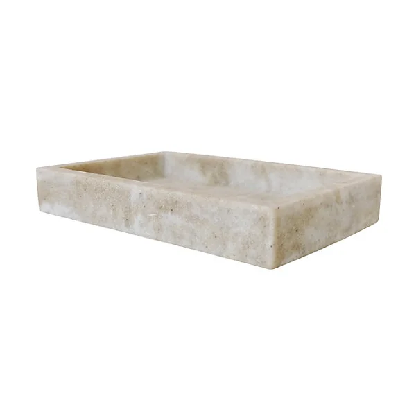 Porte savon rectangulaire en polyrésine, effet pierre, GoodHome Cenia