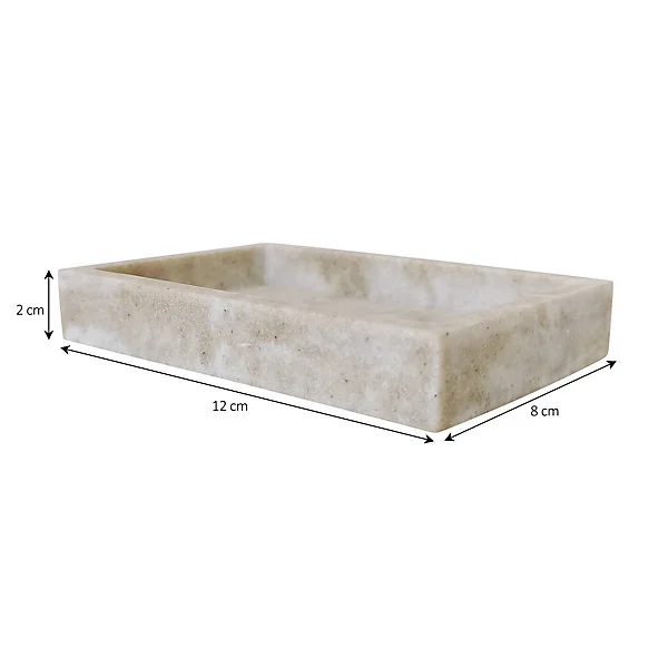 Porte savon rectangulaire en polyrésine, effet pierre, GoodHome Cenia