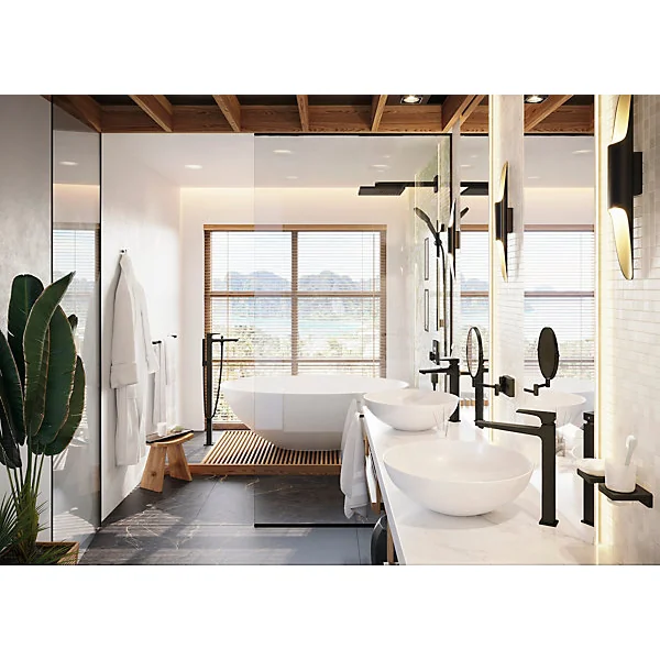 Porte serviettes 65 cm noir mat Addstoris Hansgrohe