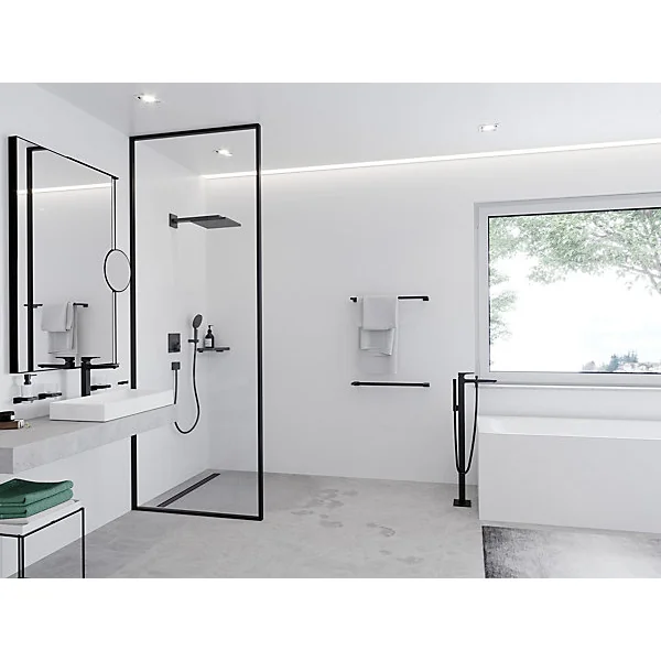Porte serviettes 65 cm noir mat Addstoris Hansgrohe