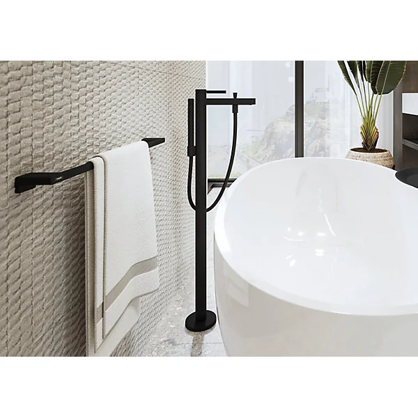 Porte serviettes 65 cm noir mat Addstoris Hansgrohe