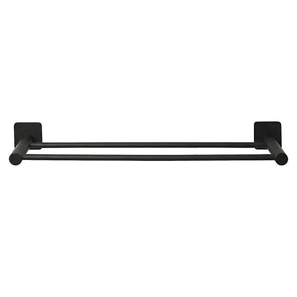 Porte serviettes Koros acier noir 60 cm