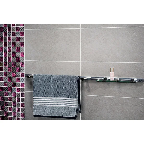 Porte serviettes mural à clipser inox L.60 cm Mat Inter Bilbao
