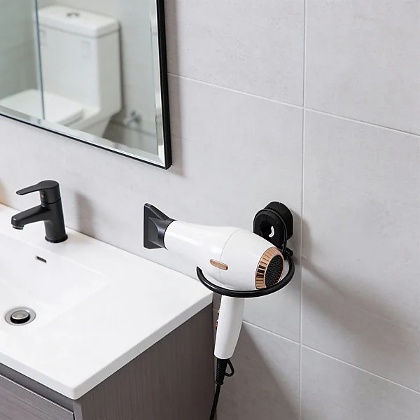 Porte sèche-cheveux Koros noir GoodHome