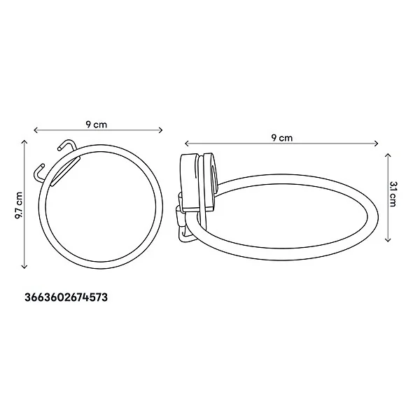 Porte sèche-cheveux Koros noir GoodHome