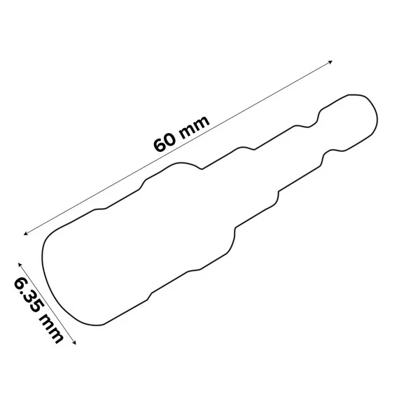 Porte-embout en acier 60 mm Erbauer noir