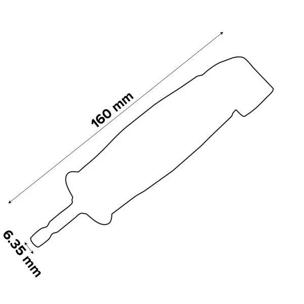 Porte-embout renvoi d'angle Erbauer 6.35mm 160 mm