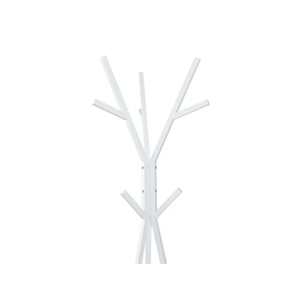 Portemanteau Acier Blanc 48 x 48 x 179 cm à 3 Branches 1 Etagère