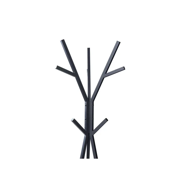 Portemanteau Acier Noir 48 x 48 x 179 cm à 3 Branches 1 Etagère