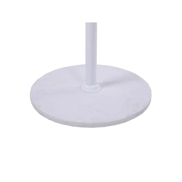 Portemanteau Moderne en Acier Blanc Finition Bois Design 37 x 172 cm