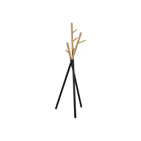 Portemanteau Moderne en Acier Finition Bois 49 x 49 x 172 cm