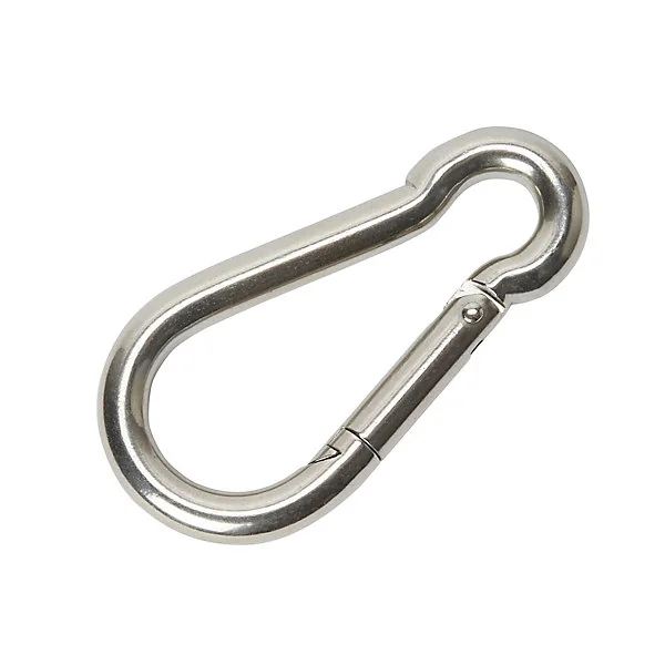 Porte-mousqueton type pompier Diall Inox 5 cm