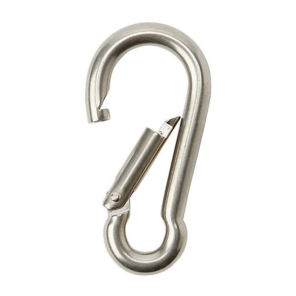 Porte-mousqueton type pompier Diall inox 8 cm